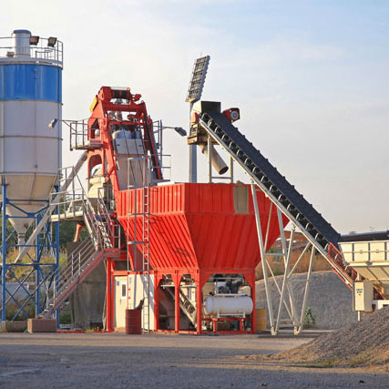 Electrical controls on a concrete batching machine