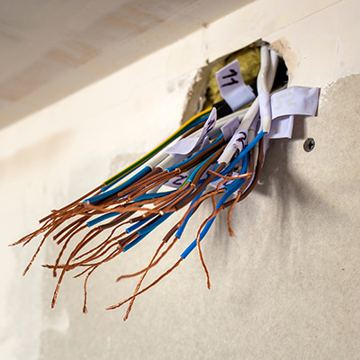 Electrician handling electrical installation work
