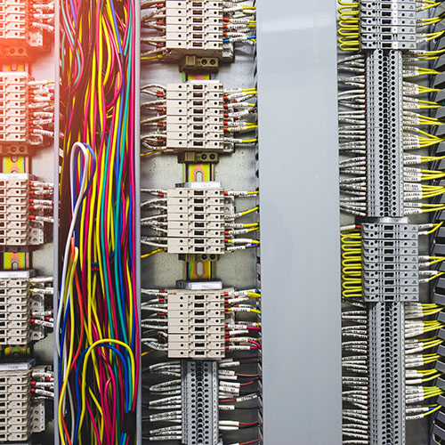 Network cables arranged within a structured cabling system